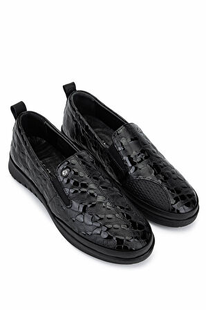 Tamer Tanca Kadın Hakiki Deri Siyah Casual Ayakkabı 1053 7513 BN AYK SK25-26 SİYAH FASULYE