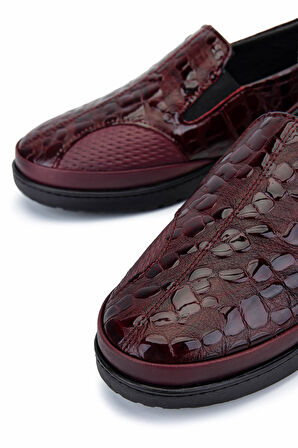 Tamer Tanca Kadın Hakiki Deri Bordo Casual Ayakkabı 1053 7513 BN AYK SK25-26 BORDO FASULYE