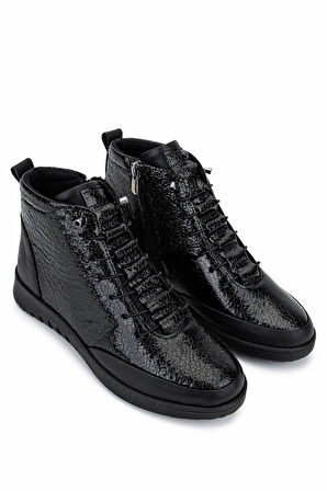 Tamer Tanca Kadın Hakiki Deri Siyah Bot 1053 3762 BN BOT SK25-26 SIYAH DR/KIR RGN