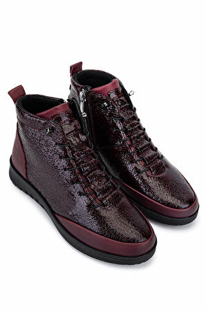 Tamer Tanca Kadın Hakiki Deri Bordo Bot 1053 3762 BN BOT SK25-26 BORDO DR/KIR RGN