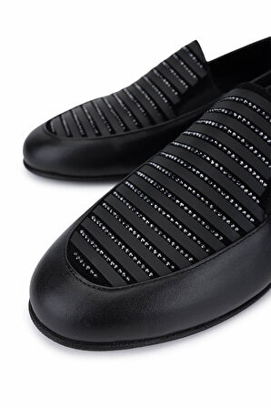 Tamer Tanca Kadın Hakiki Deri Siyah Loafer Ayakkabı 1120 975 BN AYK SK25-26 SIYAH DERI