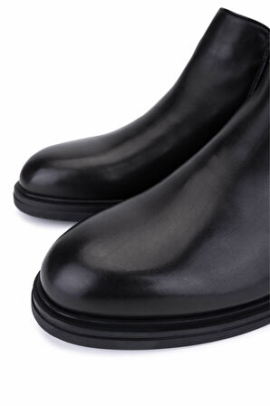 Giampiero Nicola Erkek Hakiki Deri Siyah Bot 664 46521 ERK BOT SK25-26 NERO