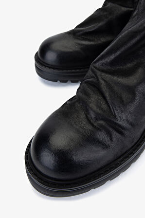 Valmenti Erkek Hakiki Deri Siyah Casual Bot 1158 3741 ERK BOT SK25-26 NERO