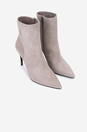 Valmenti Kadın Hakiki Deri Vizon Süet Topuklu Bot 1074 2334 BN BOT SK25-26 VIZON SUET