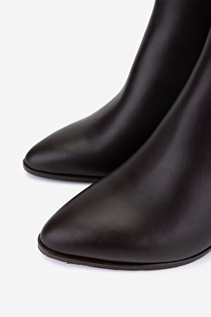 Valmenti Kadın Hakiki Deri Kahverengi Topuklu Bot 1074 2260 BN BOT SK25-26 KAHVE DERI