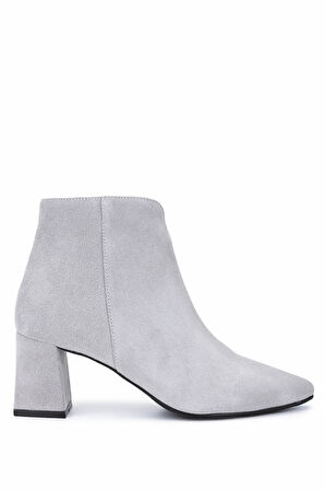 Tamer Tanca Kadın Hakiki Deri Taş Süet Topuklu Bot 1074 2281 BN BOT SK25-26 TAŞ YARMA SUET
