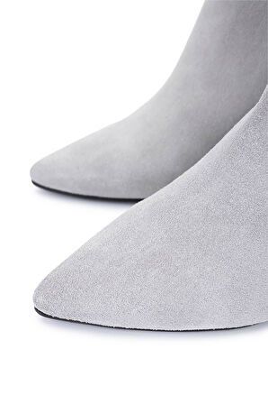 Tamer Tanca Kadın Hakiki Deri Taş Süet Topuklu Bot 1074 2281 BN BOT SK25-26 TAŞ YARMA SUET