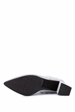 Tamer Tanca Kadın Hakiki Deri Taş Süet Topuklu Bot 1074 2281 BN BOT SK25-26 TAŞ YARMA SUET