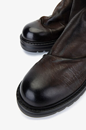 Valmenti Erkek Hakiki Deri Kahverengi Casual Bot 1158 3741 ERK BOT SK25-26 T.MORRO