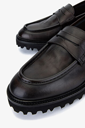 Valmenti Erkek Hakiki Deri Kahverengi Loafer Ayakkabı 1158 074 ERK AYK SK25-26 T.MORO