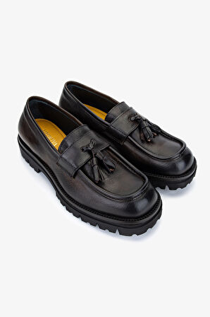 Valmenti Erkek Hakiki Deri Kahverengi Makosen Ayakkabı 1158 500 ERK AYK SK25-26 MARRONE