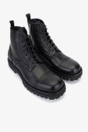 Valmenti Erkek Hakiki Deri Siyah Casual Bot 1158 569 ERK BOT SK25-26 NERO