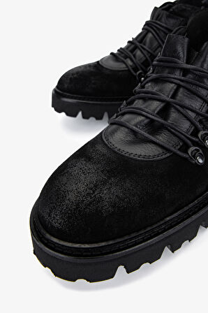 Valmenti Erkek Hakiki Deri Siyah Casual Bot 1158 4901 ERK AYK SK25-26 NERO