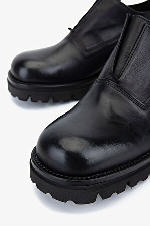 Valmenti Erkek Hakiki Deri Siyah Casual Ayakkabı 1158 559 ERK AYK SK25-26 NERO