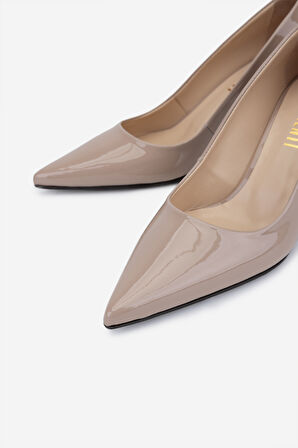 Valmenti Kadın Hakiki Deri Nude Rugan Topuklu Ayakkabı 492 55668 BN AYK SK25-26 NUDE RUGAN