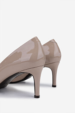 Valmenti Kadın Hakiki Deri Nude Rugan Topuklu Ayakkabı 492 55668 BN AYK SK25-26 NUDE RUGAN