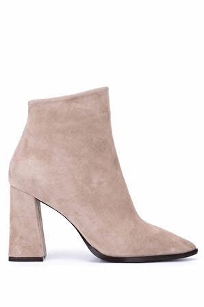 Tamer Tanca Kadın Hakiki Deri Taş Süet Topuklu Bot 492 50559 BN BOT SK25-26 TAS SUET