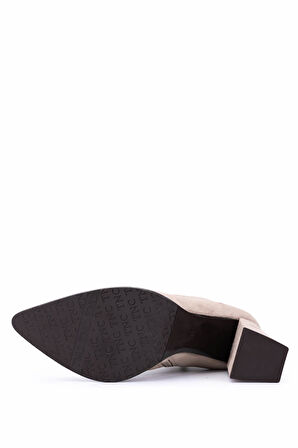 Tamer Tanca Kadın Hakiki Deri Taş Süet Topuklu Bot 492 50559 BN BOT SK25-26 TAS SUET