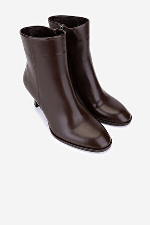 Valmenti Kadın Hakiki Deri Kahverengi Topuklu Bot 492 60551 BN BOT SK25-26 KAHVE DERI