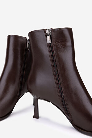 Valmenti Kadın Hakiki Deri Kahverengi Topuklu Bot 492 60551 BN BOT SK25-26 KAHVE DERI