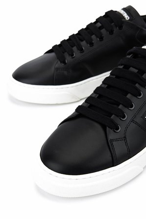 Mario Valentino Unisex Hakiki Deri Siyah Sneakers & Spor Ayakkabı 1040 95S3909  AYK SK25-26 BLACK