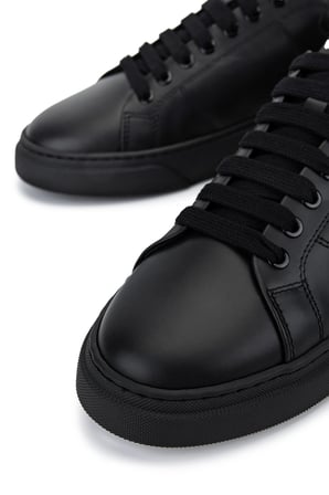 Mario Valentino Unisex Hakiki Deri Siyah Sneakers & Spor Ayakkabı 1040 95S3909  AYK SK25-26 BLACK/BLACK