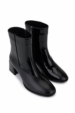 Tamer Tanca Kadın Hakiki Deri Siyah Topuklu Bot 1132 150 BN BOT SK25-26 SIYAH DR/RGN