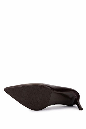 Tamer Tanca Kadın Hakiki Deri Kahverengi Topuklu Ayakkabı 1132 570 BN AYK SK25-26 KAHVE DERI