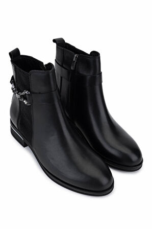 Tamer Tanca Kadın Hakiki Deri Siyah Casual Bot 599 30022 BN BOT SK25-26 SIYAH