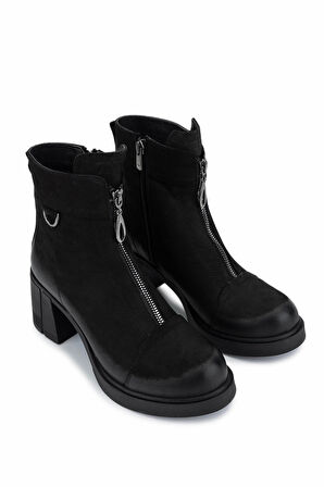 Tamer Tanca Kadın Hakiki Deri Siyah Nubuk Casual Bot 599 30049 BN BOT SK25-26 SIYAH NUBUK