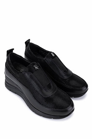 Tamer Tanca Kadın Hakiki Deri Siyah Casual Ayakkabı 599 4024 BN AYK SK25-26 SIYAH DERI BSK