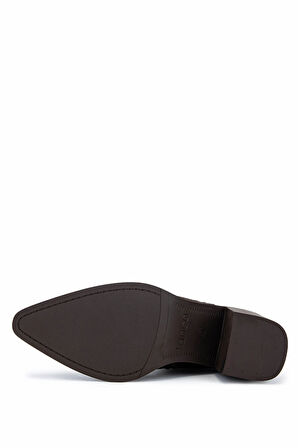 Tamer Tanca Kadın Hakiki Deri Kahverengi Topuklu Bot 599 30022-1 BN BOT SK25-26 KAHVE NUBUK