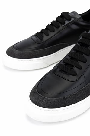 Mario Valentino Erkek Hakiki Deri Siyah Sneakers & Spor Ayakkabı 1040 92S3912 ERK AYK SK25-26 BLACK/GREY
