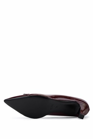 Mario Valentino Kadın Hakiki Deri Bordo Topuklu Ayakkabı 1040 91D2547 BN AYK SK25-26 BORDEAUX