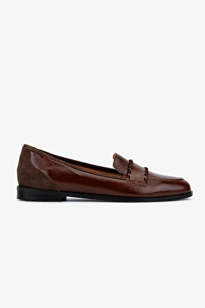 Valmenti Kadın Kiremit Hakiki Deri Loafer Ayakkabı 611 H10046-B12 BN AYK SK25-26 BRICK/MARRONE