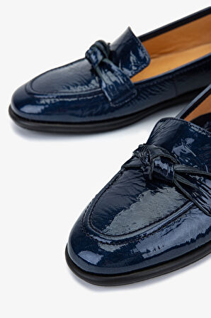 Valmenti Kadın Lacivert Hakiki Deri Casual Ayakkabı 611 E1710-03 BN AYK SK25-26 BLUE VERNICE