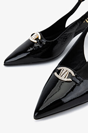 Valmenti Kadın Hakiki Deri Siyah Rugan Comfort Ayakkabı 611 H51005 BN AYK SK25-26 BLACK VERNICE