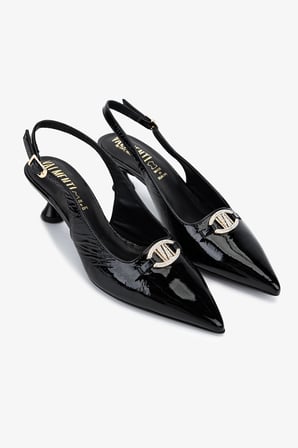 Valmenti Kadın Hakiki Deri Siyah Rugan Comfort Ayakkabı 611 H51005 BN AYK SK25-26 BLACK VERNICE