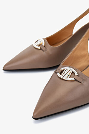 Valmenti Kadın Vizon Hakiki Deri Comfort Ayakkabı 611 H51005 BN AYK SK25-26 STONE LEATHER