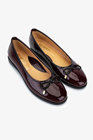 Valmenti Kadın Hakiki Deri Bordo Casual Ayakkabı 611 E1642-33 BN AYK SK25-26 BORDO VERNICE