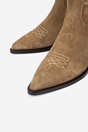 Valmenti Kadın Hakiki Deri Kahverengi Western Bot 1135 0204 BN BOT SK25-26 SIGARO SUET