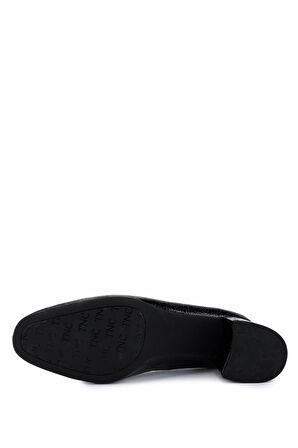 Tamer Tanca Kadın Hakiki Deri Siyah Klasik Ayakkabı 1135 06101 BN AYK SK25-26 SIYAH