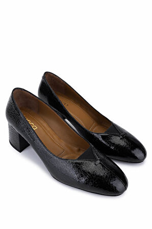 Tamer Tanca Kadın Hakiki Deri Siyah Klasik Ayakkabı 1135 06101 BN AYK SK25-26 SIYAH