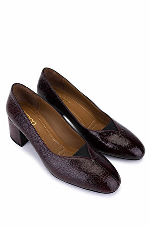 Tamer Tanca Kadın Hakiki Deri Bordo Klasik Ayakkabı 1135 06101 BN AYK SK25-26 BORDO