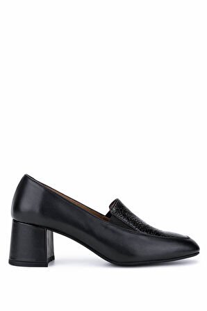 Tamer Tanca Kadın Hakiki Deri Siyah Klasik Ayakkabı 1135 06102 BN AYK SK25-26 SYH DR/SYH KRSK RGN