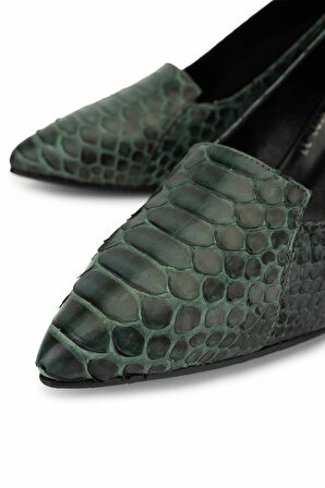 Tamer Tanca Kadın Hakiki Deri Yeşil Klasik Ayakkabı 33 2023-1 BN AYK SK25-26 YESIL YLN