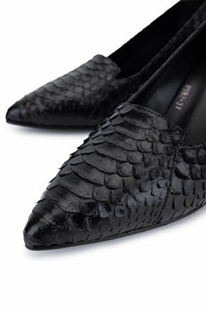 Tamer Tanca Kadın Hakiki Deri Siyah Klasik Ayakkabı 33 2023-1 BN AYK SK25-26 SIYAH YLN