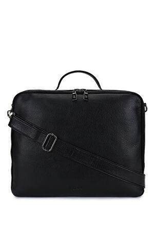 Bruno Rossi Bag Erkek Hakiki Deri Siyah Evrak Çantası 1048 330G ERK CNT SK25-26 NERO
