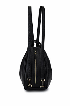 Bruno Rossi Bag Kadın Hakiki Deri Siyah Sırt & Omuz Çantası 1048 MLX14G BN CNT SK25-26 NERO