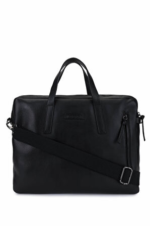Bruno Rossi Bag Erkek Hakiki Deri Siyah Evrak Çantası 1048 R258 ERK CNT SK25-26 NERO